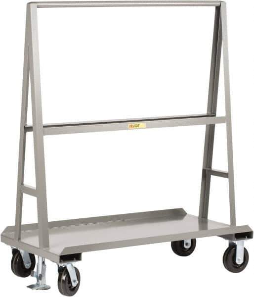 Little Giant - 2,000 Lb Capacity Steel A-Frame Truck - Steel Deck, 24" OAW, Phenolic Casters - USA Tool & Supply