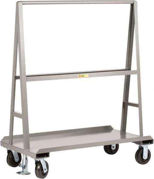 Little Giant - 2,000 Lb Capacity Steel A-Frame Truck - Steel Deck, 36" OAW, Phenolic Casters - USA Tool & Supply