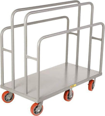 Little Giant - 3,600 Lb Capacity Steel Lumber & Panel Cart - Steel Deck, 24" OAW, Polyurethane Casters - USA Tool & Supply