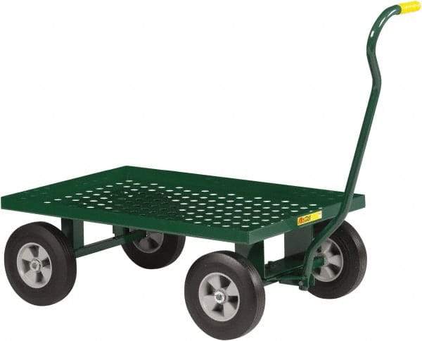 Little Giant - 1,200 Lb Capacity Steel Nursery Wagon - Steel Deck, 24" OAW, Solid Rubber Casters - USA Tool & Supply