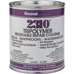 Geocel - 32 oz Can Brushable Repair Trypolymer Sealant - Clear - USA Tool & Supply