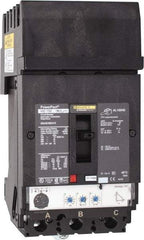 Square D - 100 Amp, 600 VAC, 3 Pole, Plug In Molded Case Circuit Breaker - Electronic Trip, Multiple Breaking Capacity Ratings, 14-3/0 AWG - USA Tool & Supply