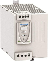 Schneider Electric - 480 Watt, 20 Amp, 380 to 500 VAC Input, 24 VDC Output, DIN Rail Power Supply - Screw Connection, 165mm Wide x 155mm Deep x 143mm High, 92-100% Efficiency, Green LED Output, Red LED Output - USA Tool & Supply