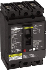 Square D - 600 VAC, 150 Amp, Automatic Molded Case Switch - 3 Pole, 100 at 480 VAC, 125 at 240 VAC, 50 at 600 VAC kA Interrupting Rating x 4.12 Inch Wide x 4.36 Inch Deep x 6.4 Inch High - USA Tool & Supply