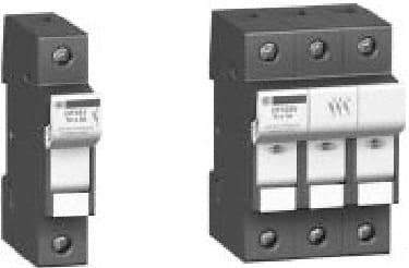 Schneider Electric - 1 Pole, 600 Volt, 30 Amp, DIN Rail Mount Fuse Holder - Compatible with CC Class, 17mm Wide Fuse - USA Tool & Supply