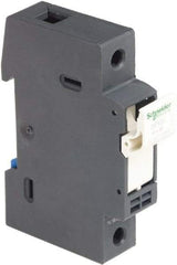 Schneider Electric - 1 Pole, 600 Volt, 32 Amp, DIN Rail Mount Fuse Holder - Compatible with 38mm Long x 17mm Wide and 10mm Diameter Fuse - USA Tool & Supply