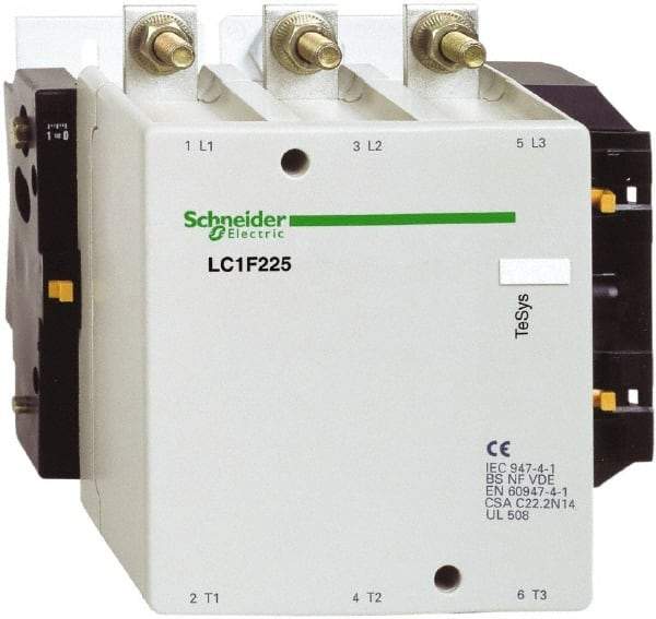 Schneider Electric - 3 Pole, 330 Amp at 440 VAC and 400 Amp at 440 VAC, Nonreversible IEC Contactor - Bureau Veritas, CCC, CSA, DNV, EN/IEC 60947-1, EN/IEC 60947-4-1, GL, JEM 1038, LROS, RINA, RMRoS, RoHS Compliant, UL Listed - USA Tool & Supply