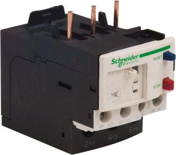 Schneider Electric - 3 Pole, NEMA Size 00-1, 5.5 to 8 Amp, 690 VAC, Thermal NEMA Overload Relay - Trip Class 20, For Use with LC1D09, LC1D12, LC1D18, LC1D25, LC1D32 and LC1D38 - USA Tool & Supply