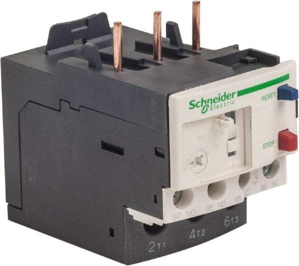 Schneider Electric - 3 Pole, NEMA Size 0-1, 9 to 13 Amp, 690 VAC, Thermal NEMA Overload Relay - Trip Class 20, For Use with LC1D12, LC1D18, LC1D25, LC1D32 and LC1D38 - USA Tool & Supply