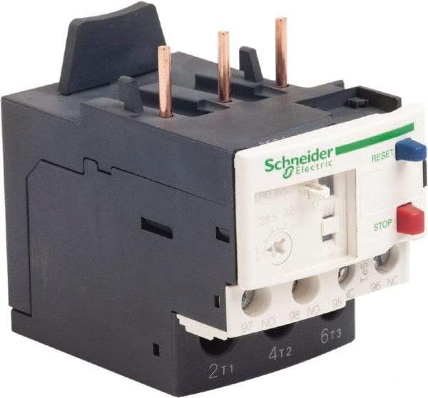 Schneider Electric - 3 Pole, NEMA Size 1, 23 to 32 Amp, 690 VAC, Thermal NEMA Overload Relay - Trip Class 20, For Use with LC1D25, LC1D32 and LC1D38 - USA Tool & Supply