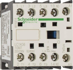 Schneider Electric - 3 Pole, 220 to 230 Coil VAC at 50/60 Hz, 6 Amp at 440 VAC, Nonreversible IEC Contactor - BS 5424, CSA, IEC 60947, NF C 63-110, RoHS Compliant, UL Listed, VDE 0660 - USA Tool & Supply