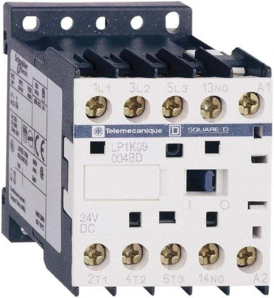 Schneider Electric - 4 Pole, 24 Coil VDC, 16 Amp at 690 VAC and 20 Amp at 440 VAC, Nonreversible IEC Contactor - BS 5424, CSA, IEC 60947, NF C 63-110, RoHS Compliant, UL Listed, VDE 0660 - USA Tool & Supply