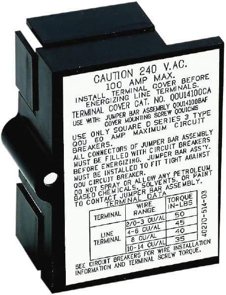 Square D - 100 Amp Circuit Breaker Jumper Bar Assembly - Use with QOU Circuit Breaker - USA Tool & Supply