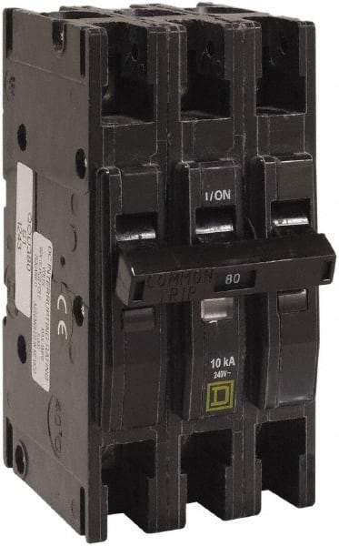 Square D - 100 Amp, 240 VAC, 3 Pole, Panel Mount Miniature Circuit Breaker - 12-2/0 AWG - USA Tool & Supply