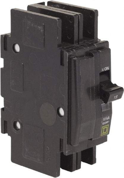 Square D - 15 Amp, 240 VAC, 2 Pole, Panel Mount Miniature Circuit Breaker - USA Tool & Supply