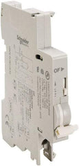 Schneider Electric - Circuit Breaker Auxiliary Switch - 12-125 VDC, 12-277 VAC Control Voltage, Use with C120 Protective Devices, C60 Protective Devices, N40 Protective Devices - USA Tool & Supply