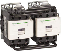 Schneider Electric - 3 Pole, 120 Coil VAC at 50/60 Hz, 80 Amp at 440 VAC, Reversible IEC Contactor - 1 Phase hp: 15 at 230/240 VAC, 7.5 at 115 VAC, 3 Phase hp: 20 at 200/208 VAC, 25 at 230/240 VAC, 60 at 460/480 VAC, 60 at 575/600 VAC - USA Tool & Supply