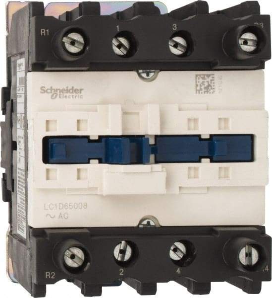 Schneider Electric - 4 Pole, 120 Coil VAC at 60 Hz, 80 Amp at 440 VAC, Nonreversible IEC Contactor - Bureau Veritas, CCC, CSA, CSA C22.2 No. 14, DNV, EN/IEC 60947-4-1, EN/IEC 60947-5-1, GL, GOST, LROS, RINA, RoHS Compliant, UL 508, UL Listed - USA Tool & Supply