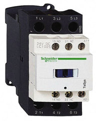 Schneider Electric - 3 Pole, 24 Coil VAC at 50/60 Hz, 25 Amp at 440 VAC and 40 Amp at 440 VAC, Nonreversible IEC Contactor - 1 Phase hp: 2 at 115 VAC, 3 at 230/240 VAC, 3 Phase hp: 15 at 460/480 VAC, 20 at 575/600 VAC, 5 at 200/208 VAC, 7.5 at 230/240 VAC - USA Tool & Supply