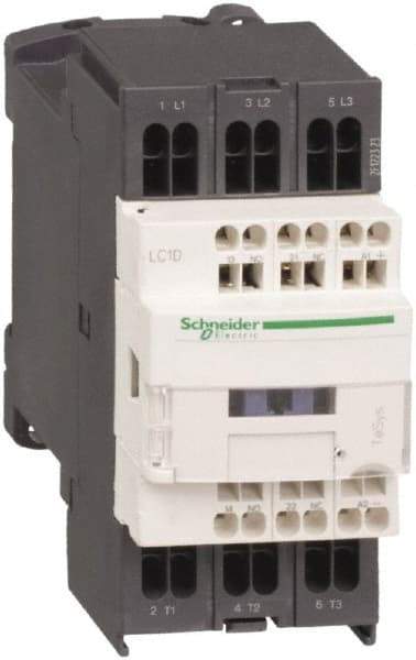 Schneider Electric - 3 Pole, 48 Coil VAC at 50/60 Hz, 12 Amp at 440 VAC and 16 Amp at 440 VAC, Nonreversible IEC Contactor - 1 Phase hp: 1 at 115 VAC, 2 at 230/240 VAC, 3 Phase hp: 10 at 575/600 VAC, 3 at 200/208 VAC, 3 at 230/240 VAC, 7.5 at 460/480 VAC - USA Tool & Supply