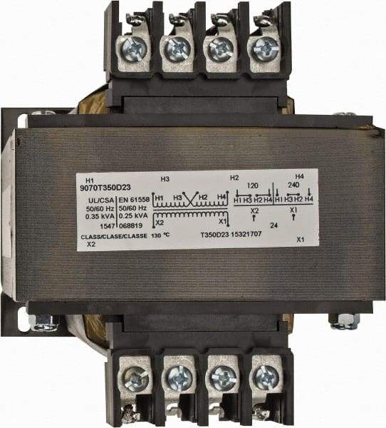 Square D - 1 Phase, 350 VA, Control Transformer - 176°F Temp Rise - USA Tool & Supply