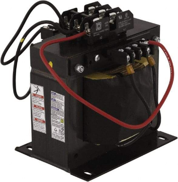 Square D - 1 Phase, 1,500 VA, Top Mount Fuse Block Control Transformer - 239°F Temp Rise - USA Tool & Supply