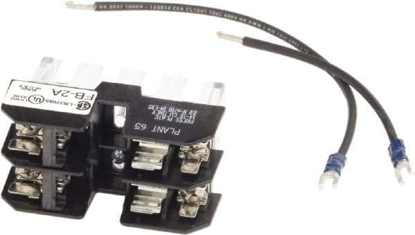 Square D - 2 Pole, 120 Volt, Fuse Block - 13/32 Inch Diameter x 1-1/2 Inch Fuse Length - USA Tool & Supply