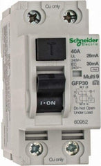 Schneider Electric - 40 Amp, 240 VAC, 2 Pole, Residual Current Device - USA Tool & Supply