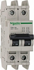 Schneider Electric - 8 Amp, 125 VDC, 240 VAC, 60 VDC, 1 Pole, DIN Rail Mount, Fixed Mount Miniature Circuit Breaker - Thermal Magnetic Trip, Multiple Breaking Capacity Ratings, 73mm Deep x 107mm High x 36mm Wide - USA Tool & Supply