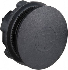 Schneider Electric - Flush Pushbutton Switch Blanking Plug - Black, Round Button - USA Tool & Supply