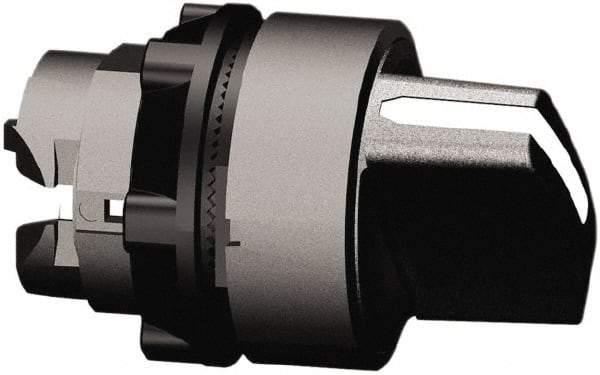 Schneider Electric - 22mm Mount Hole, 3 Position, Handle Operated, Selector Switch Only - Black, Maintained (MA), Nonilluminated, Shock, Vibration and Water Resistant - USA Tool & Supply