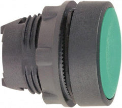 Schneider Electric - 22mm Mount Hole, Flush, Pushbutton Switch Only - Round, Green Pushbutton, Nonilluminated, Momentary (MO) - USA Tool & Supply