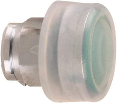 Schneider Electric - 22mm Mount Hole, Extended Straight, Pushbutton Switch Only - Round, Green Pushbutton, Nonilluminated, Momentary (MO) - USA Tool & Supply