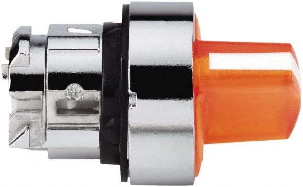 Schneider Electric - 22mm Mount Hole, 2 Position, Handle Operated, Selector Switch - Orange, Maintained (MA), Illuminated, Shock, Vibration and Water Resistant - USA Tool & Supply