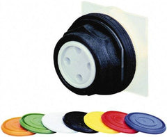 Schneider Electric - 30mm Mount Hole, Flush, Pushbutton Switch - Round, Multicolor Pushbutton, Momentary (MO) - USA Tool & Supply