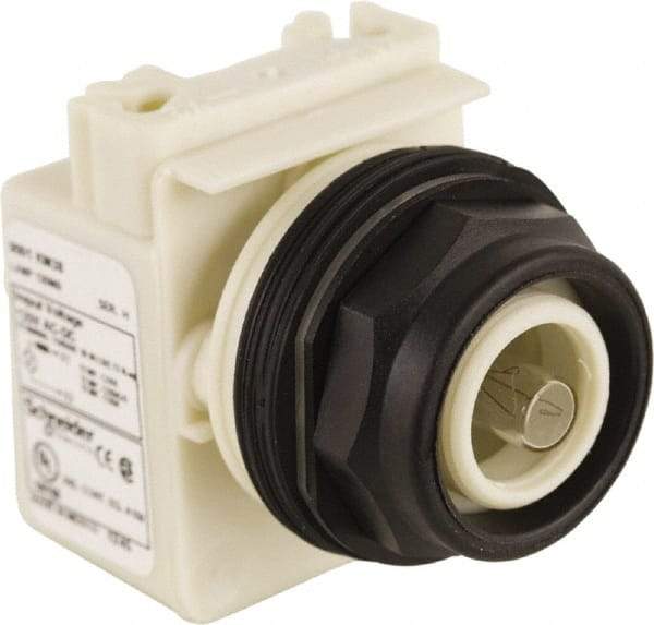 Schneider Electric - 120 V Indicating Light - Round Lens, Screw Clamp Connector, Corrosion Resistant, Dust Resistant, Oil Resistant - USA Tool & Supply