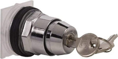 Schneider Electric - 1.18 Inch Mount Hole, 2 Position, Knob and Pushbutton Operated, Selector Switch Only - Black, Maintained (MA), without Contact Blocks, Weatherproof and Dust and Oil Resistant - USA Tool & Supply