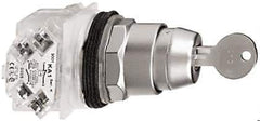 Schneider Electric - 30mm Mount Hole, 2 Position, Key Operated, Selector Switch Only - Maintained (MA), without Contact Blocks, Shock and Vibration Resistant - USA Tool & Supply