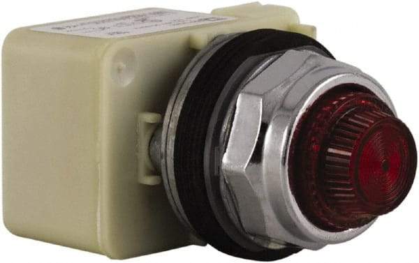 Schneider Electric - Red Lens Indicating Light - Screw Clamp Connector - USA Tool & Supply