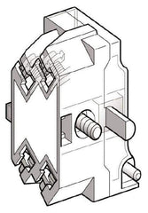 Schneider Electric - NO/NC, Multiple Amp Levels, Electrical Switch Contact Block - 125 VDC at 0.55 Amp and 240 VAC at 3 Amp, Screw Terminal, For Use with Harmony 9001K - USA Tool & Supply