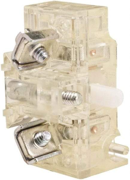 Schneider Electric - NC, 10 Amp, Electrical Switch Contact Block - 600 Volt, Screw and Solder Terminal, 30mm Hole - USA Tool & Supply