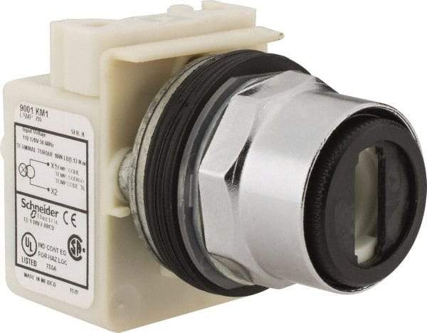 Schneider Electric - 1.18 Inch Mount Hole, 2 Position, Pushbutton Operated, Selector Switch Only - Maintained (MA), Weatherproof and Dust and Oil Resistant - USA Tool & Supply