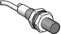 Telemecanique Sensors - Cable Connector, 0.3m Nominal Distance, Shock and Vibration Resistant, Diffused Photoelectric Sensor - 12 to 24 VDC, 1000 Hz, Brass, 48mm Long x 8mm Wide x 7 Inch High - USA Tool & Supply