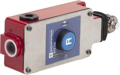 Telemecanique Sensors - 10 Amp, 2NC Configuration, Rope Operated Limit Switch - Pushbutton Reset, Cable Pull, 240 VAC - USA Tool & Supply