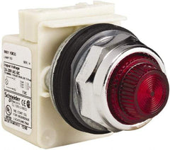 Schneider Electric - 28 V Red Lens Indicating Light - Screw Clamp Connector - USA Tool & Supply