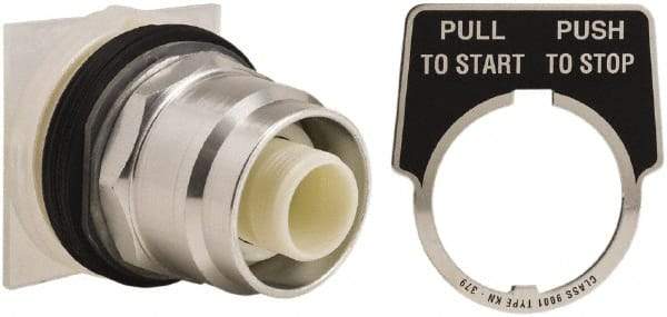 Schneider Electric - 30mm Mount Hole, Extended Straight, Pushbutton Switch Only - Round, Maintained (MA), Momentary (MO), Weatherproof, Dust and Oil Resistant - USA Tool & Supply