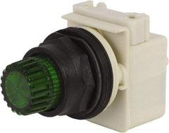 Schneider Electric - 30mm Mount Hole, Extended Straight, Pushbutton Switch Only - Green Pushbutton, Momentary (MO) - USA Tool & Supply