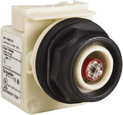 Schneider Electric - 120 V LED Indicating Light - Round Lens, Screw Clamp Connector, Corrosion Resistant, Dust Resistant, Oil Resistant - USA Tool & Supply