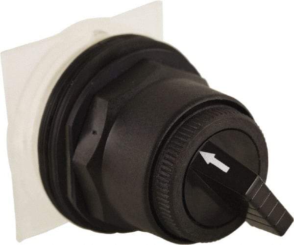 Schneider Electric - 30mm Mount Hole, 2 Position, Knob and Pushbutton Operated, Selector Switch Only - Black, Maintained (MA), without Contact Blocks, Anticorrosive, Weatherproof, Dust and Oil Resistant - USA Tool & Supply