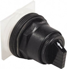 Schneider Electric - 30mm Mount Hole, 3 Position, Knob and Pushbutton Operated, Selector Switch Only - Black, Maintained (MA), without Contact Blocks, Anticorrosive, Weatherproof, Dust and Oil Resistant - USA Tool & Supply